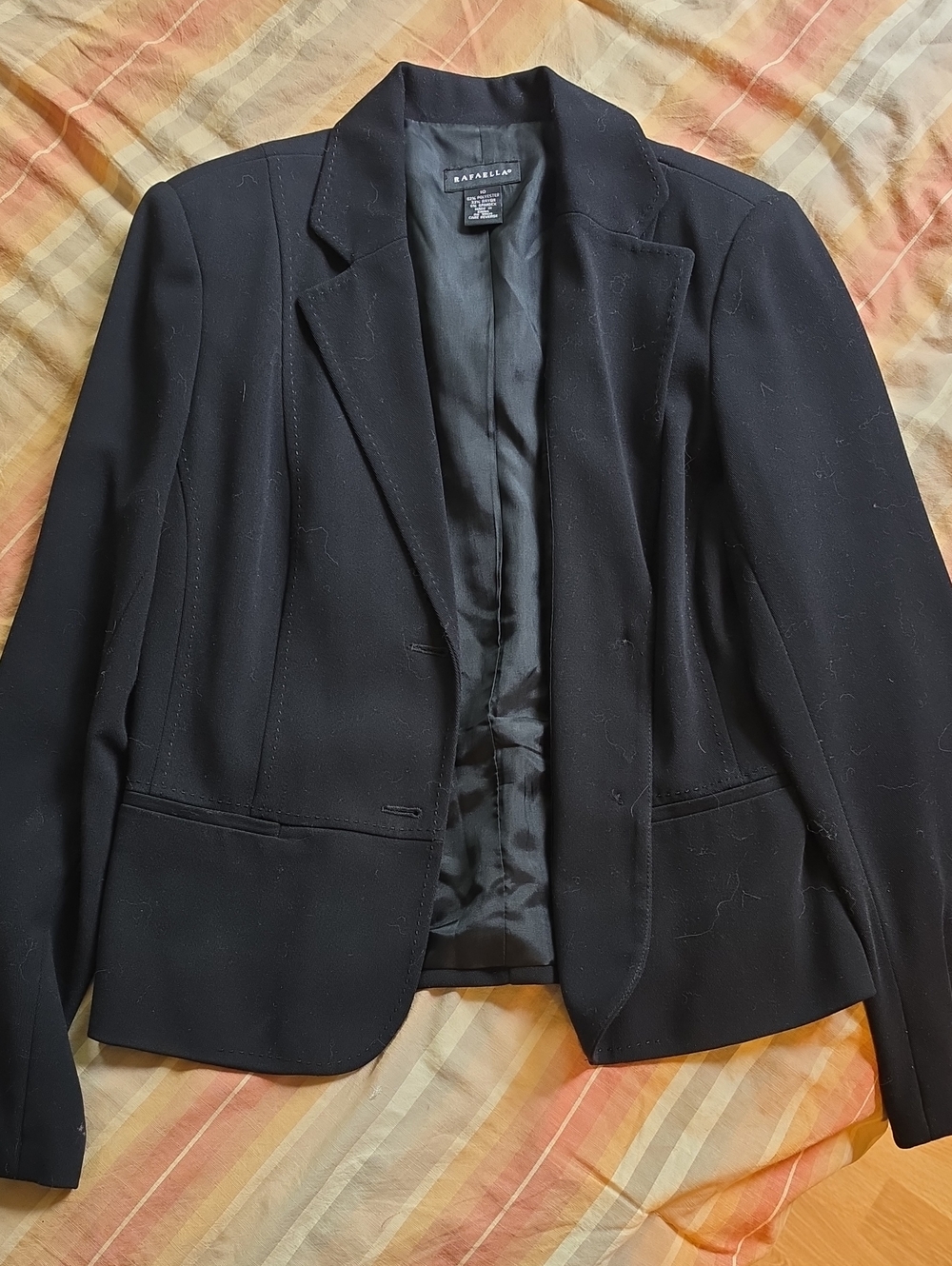 Rafaella Black Women's Blazer with Notched Lapel